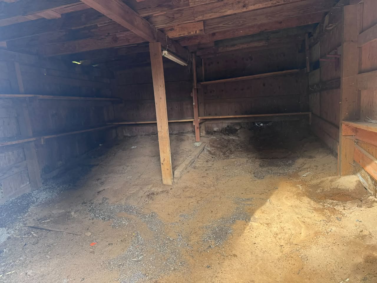 Emptied and swept-clean space after a High Desert Hauling property cleanout